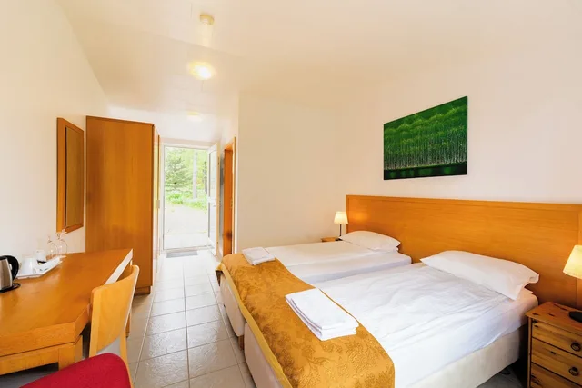 غرفة قياسية بسريرين منفصلين بحمام خاص في الملحق، Hotel Eyvindara 1/10