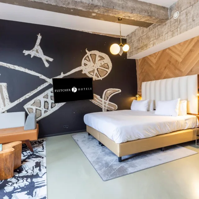 غرفة ديلوكس بسرير مزدوج بشرفة، Fletcher Boutique Hotel Slaak-Rotterdam 2/7