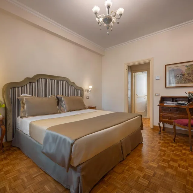 غرفة ديلوكس بسرير مزدوج أو سريرين منفصلين بإطلالة، Forum Hotel Rome 5/10