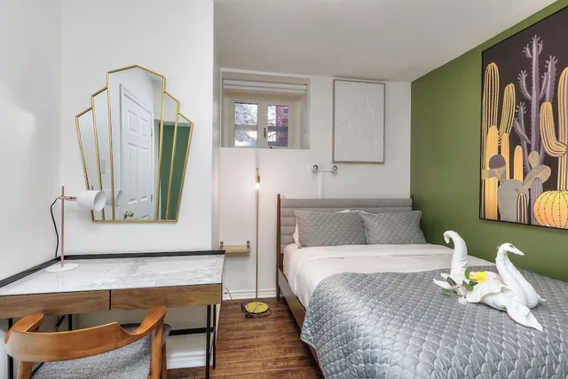 شقة بسرير كوين وسريرين مزدوجين بشرفة، Apartment Studio Palais Des Congres 5/8
