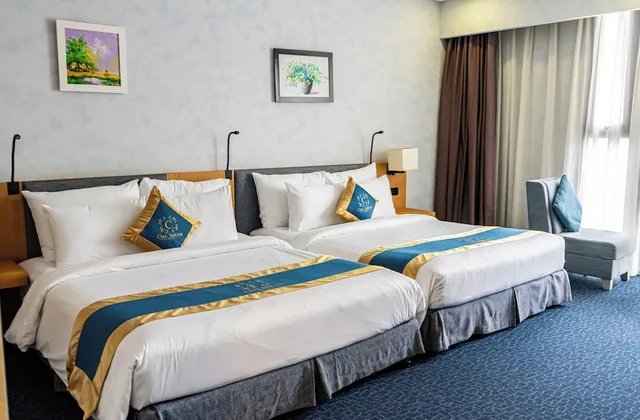 غرفة عائلية بسريرين مزدوجين، Ciao Saigon Hotel Spa 2/10
