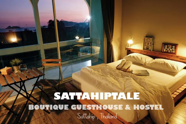 غرفة بسرير كوين، Sattahiptale Boutique Guest House & Hostel 3/3