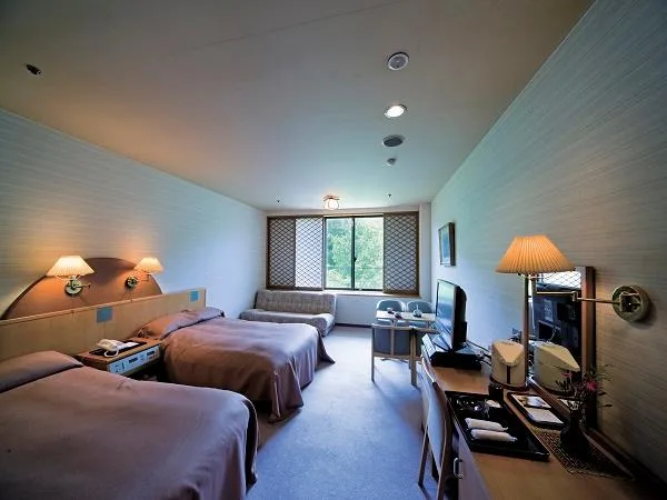 غرفة قياسية بسريرين منفصلين بإطلالة على الجبل، Kurashiki Yuga Onsen Hotel Yamatouka 1/1
