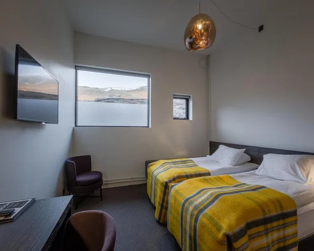 غرفة اقتصادية بسريرين منفصلين في الطابق الأرضي، Fosshotel Glacier Lagoon 1/1