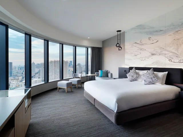 غرفة تنفيذية ركنية بسرير كينج بإطلالة بحوض استحمام، Mitsui Garden Hotel Toyosu Premier 2/8