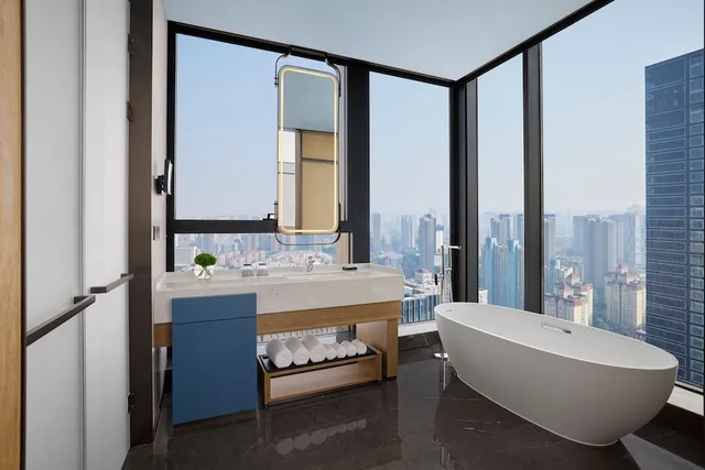 استوديو بسرير كينج بإطلالة، JW Marriott Hotel Xi'an Southwest 3/4