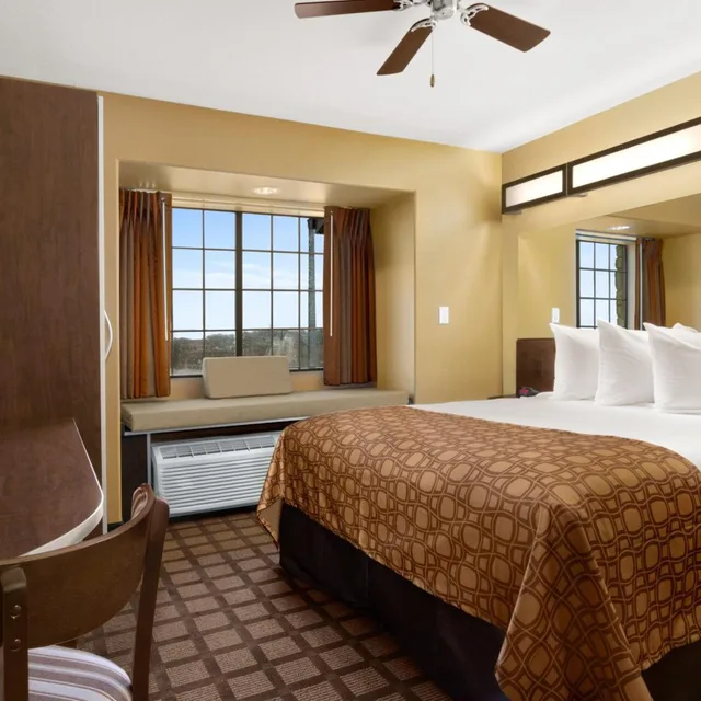 جناح استوديو بسرير كوين بحوض استحمام لذوي الإعاقة، Microtel Inn and Suites By Wyndham Round Rock 3/7