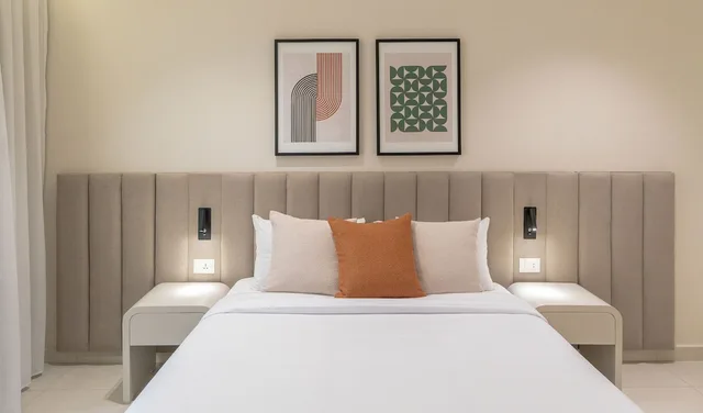 شقة بسرير كوين وسريرين فرديين بـ3 غرف نوم، Prime Residence Zayed Heights 3/10