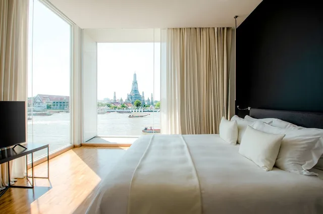 غرفة ديلوكس ركنية بسرير كينج بإطلالة على النهر، Sala Rattanakosin Bangkok Hotel 4/10