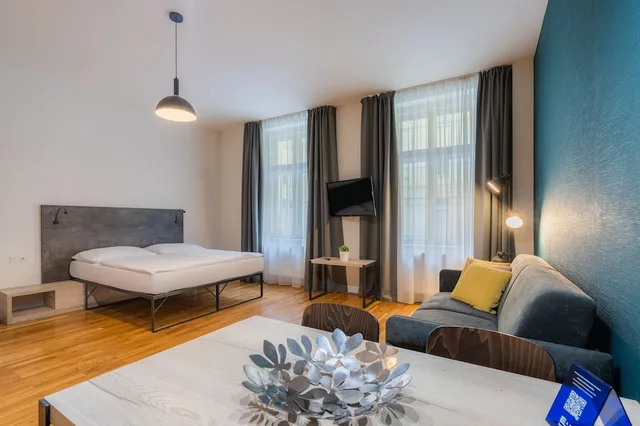 استوديو سوبيريور بسرير مزدوج مع أريكة، EA ApartHotel Melantrich 3/5
