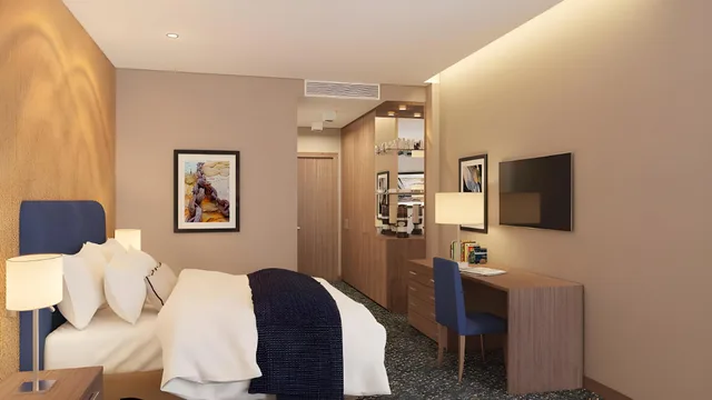 غرفة بسريرين منفصلين، THE WATERFRONT HOTEL 1/1