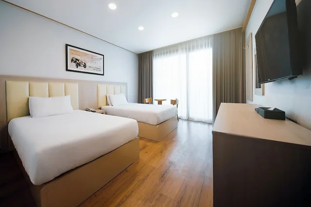 غرفة بسريرين منفصلين، Shin Shin Hotel Jeju City 3/5