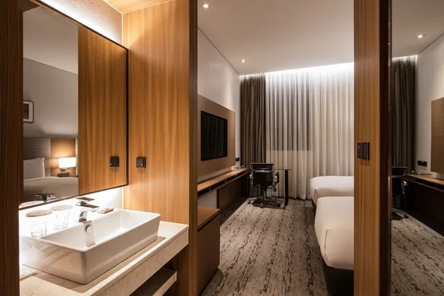 غرفة اقتصادية بسريرين منفصلين، Ramada by Wyndham Seoul Sindorim 3/3