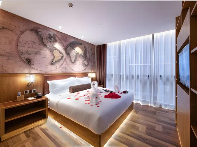 غرفة غراند رومانسية بسرير مزدوج، James Joyce Coffetel Hotel (Guangzhou Beijing Road Metro Station Pedestrian Street) 2/2