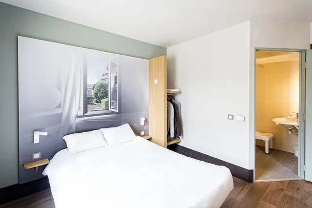 غرفة بسرير مزدوج لذوي الإعاقة، B&B HOTEL Morlaix 2/4