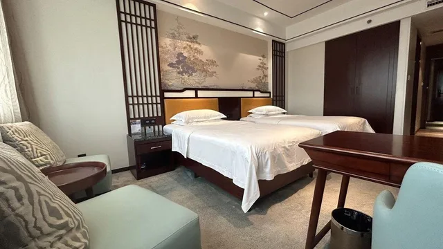 غرفة بسريرين منفصلين بإطلالة على المدينة، Jurong Shuguang International Hotel 3/3