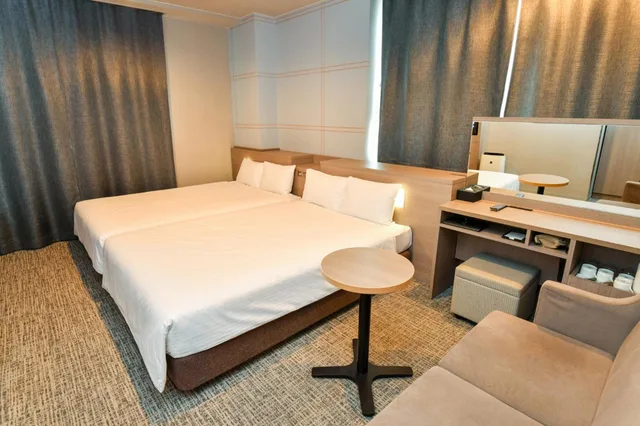 Deluxe, Twin Beds, Station View، Sanco Inn Nagoya Shinkansen Guchi Annex 7/10