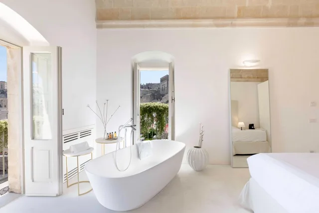 غرفة بسرير مزدوج بإطلالة على المدينة، Sant'Angelo, Matera - Small Luxury Hotels 10/10
