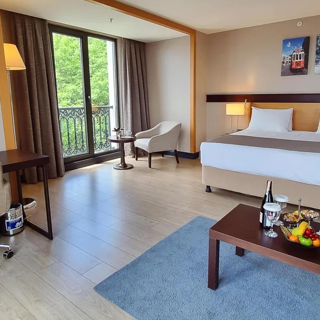 غرفة ديلوكس بسرير مزدوج بإطلالة جزئية على البحر، Port Bosphorus Hotel 4/5