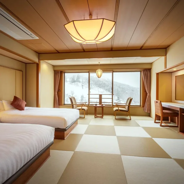 غرفة قياسية بسريرين منفصلين، Zao Kokusai Hotel 2/6