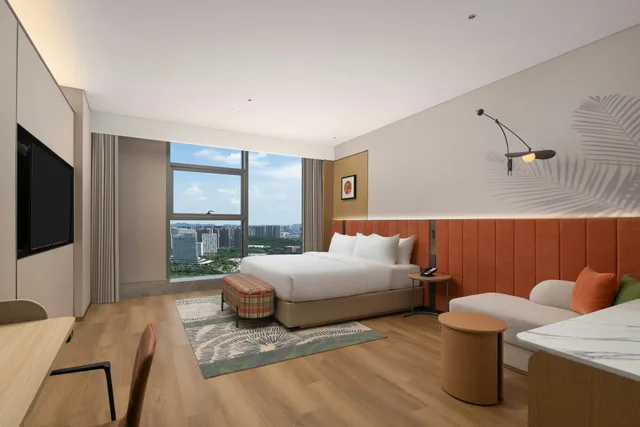 غرفة بسرير كينج، Hilton Garden Inn Wuhan Optics Valley 1/4
