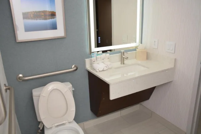 غرفة بسرير كينج بحوض استحمام لذوي الإعاقة، Four Points by Sheraton Fayetteville Fort Liberty 8/10
