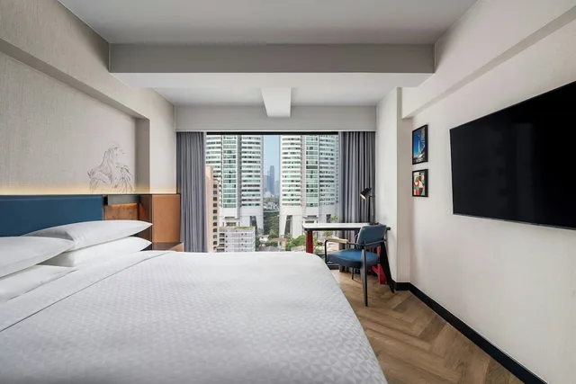 غرفة بريميير بسرير كينج بإطلالة على المدينة، Four Points by Sheraton Bangkok, Sukhumvit 22 1/7