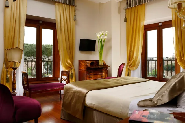 غرفة ديلوكس بسرير مزدوج أو سريرين منفصلين بإطلالة، Forum Hotel Rome 4/10