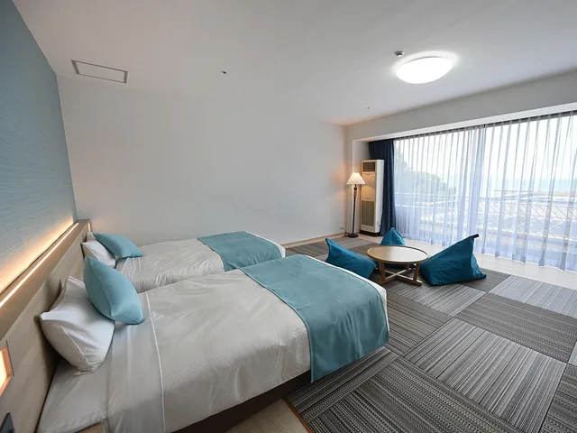 غرفة قياسية بسريرين منفصلين بدون إطلالة بحوض استحمام، TAOYA Shima (Ex Thalassa Shima Hotel and Resort) 1/1