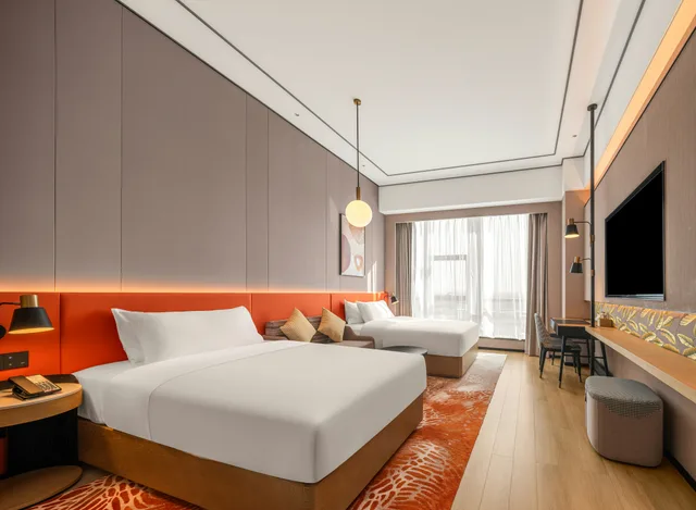غرفة بسريرين منفصلين، Hilton Garden Inn Fenyang Yulongwan 3/6