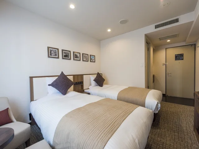 غرفة بسريرين منفصلين للمدخنين، Hotel Mystays Sapporo Nakajima Park Annex 1/3
