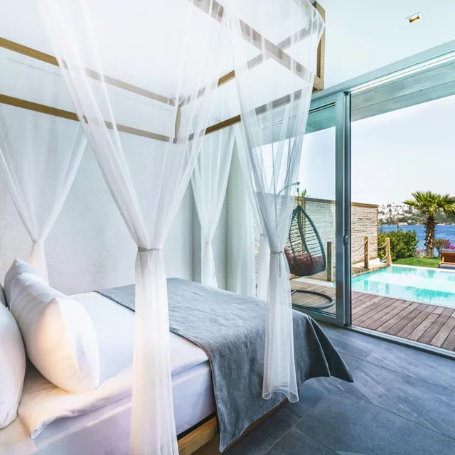 جناح حصري بغرفة نوم واحدة بمسبح خاص، Cape Bodrum Luxury Hotel Beach 2/4