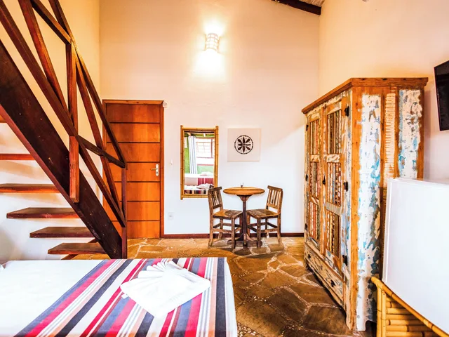 غرفة عائلية بسرير كوين وسريرين فرديين، Velinn Pousada Catamara Brasil 10/10