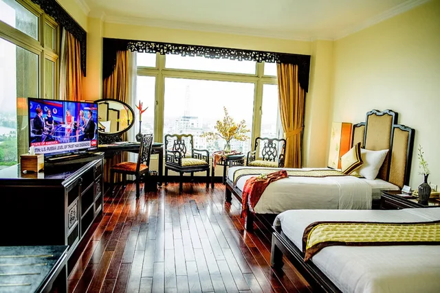 غرفة ديلوكس بسريرين منفصلين بإطلالة على المدينة، TTC Imperial Hotel 2/10