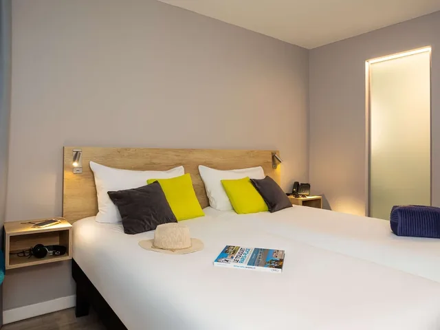 غرفة قياسية بسريرين منفصلين بإطلالة على البحر بشرفة، Ibis Le Touquet Thalassa 3/9