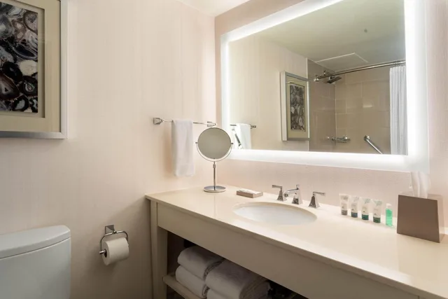 غرفة تقليدية بسرير كينج بحوض استحمام لذوي الإعاقة، Westin Atlanta Airport Hotel 5/10