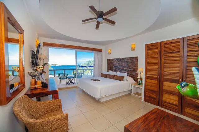 غرفة قياسية بسرير كينج بإطلالة على البحر، Quinta Bella Huatulco 5/9