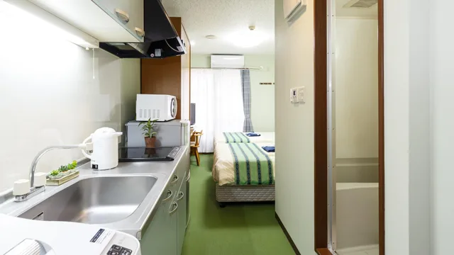Renovated, Semi Room, Semi Double Bed, Washing Machine, Balcony، Hotel Peaceland Kume 1/1