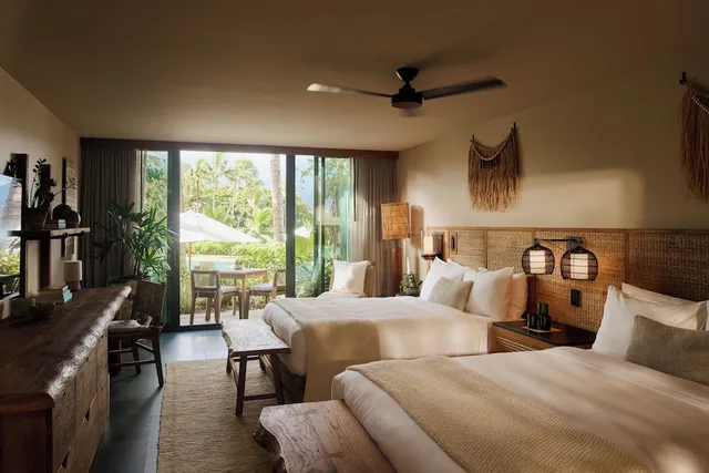 غرفة بسريرين كوين بإطلالة على المسبح بشرفة، 1 Hotel Hanalei Bay 1/3