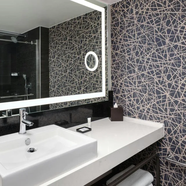 غرفة بسرير كينج بحوض استحمام لذوي الإعاقة، Marriott Research Triangle Park 5/10