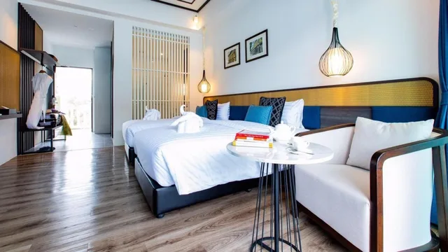 غرفة بسريرين منفصلين بإطلالة على المسبح، Chaanburi Boutique Resort 2/7