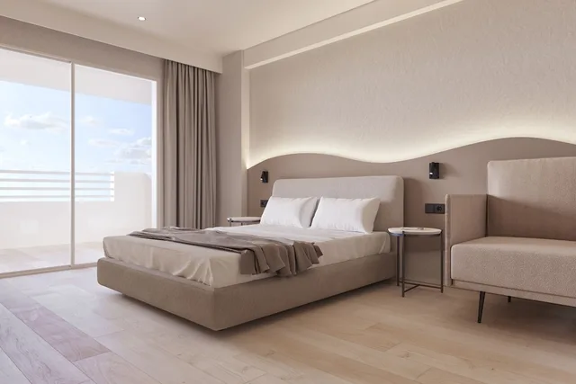 غرفة ثلاثية بسرير مزدوج بإطلالة على البحر، AR Roca Esmeralda and Spa 3/10