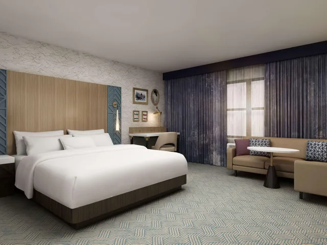 استوديو ديلوكس بسرير كينج، Hotel Royer Urbana Champaign, Tapestry Collection by Hilton 1/4