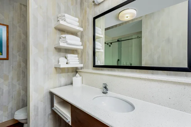 غرفة بسرير كينج مع أريكة، Hampton Inn Suites Deland 10/10