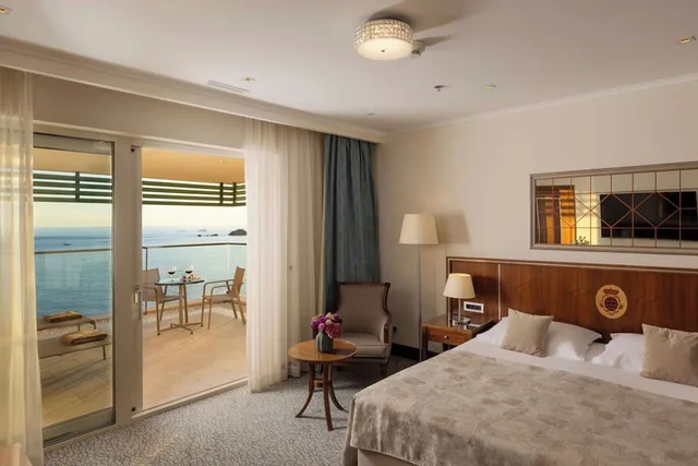 غرفة كلاسيكية بسرير مزدوج بإطلالة على البحر بشرفة، Hotel More Dubrovnik - Adults Only 10/10