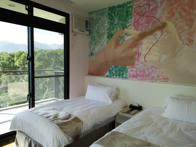 غرفة فاخرة بسريرين منفصلين بشرفة، Starry Inn 6/10