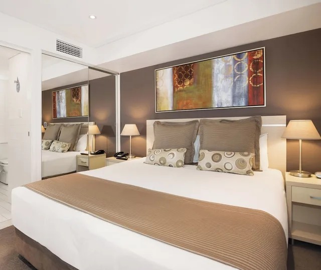 شقة تنفيذية بسريرين كينج بغرفتي نوم، Oaks Adelaide Horizons Suites 3/9