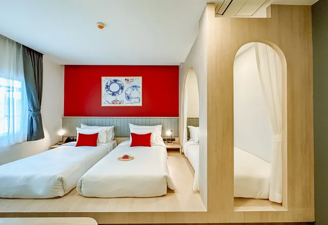 غرفة تنفيذية ثلاثية بسرير فردي، Hotel Midtown Ratsada 3/5