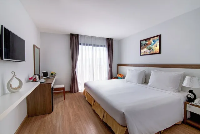 غرفة ديلوكس بسريرين منفصلين بإطلالة على الجبل بشرفة، An Vista Hotel 10/10