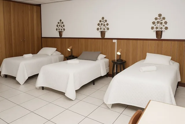 غرفة ثلاثية بثلاثة أسرّة، Hotel Manantiales El Salvador 7/10